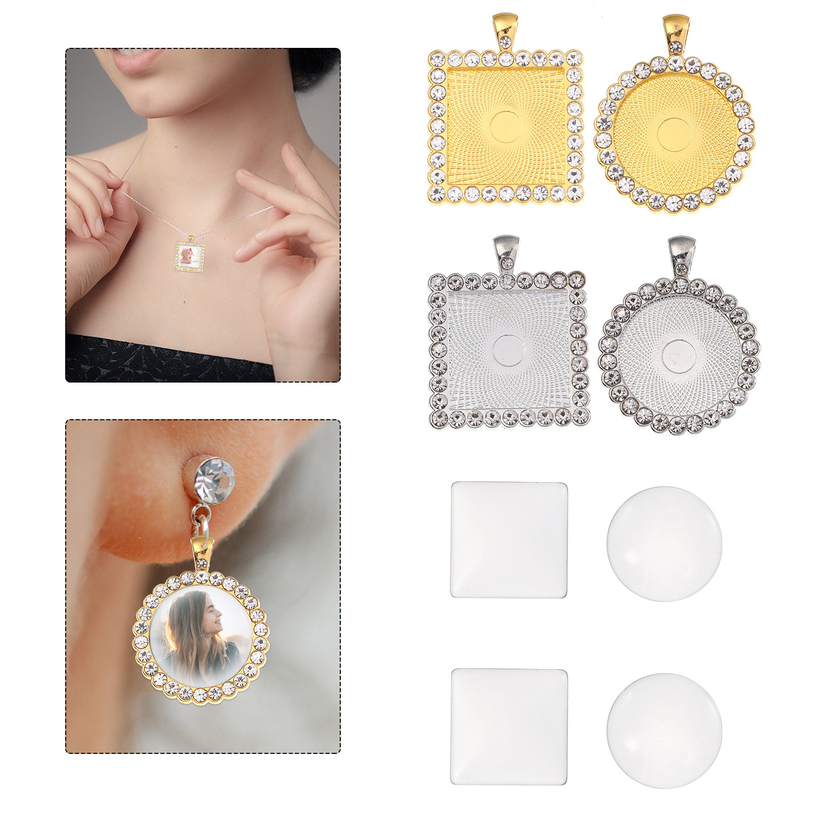40Pcs Alloy Earring Setting Tr - Resin Crafts Diy 评论和价格