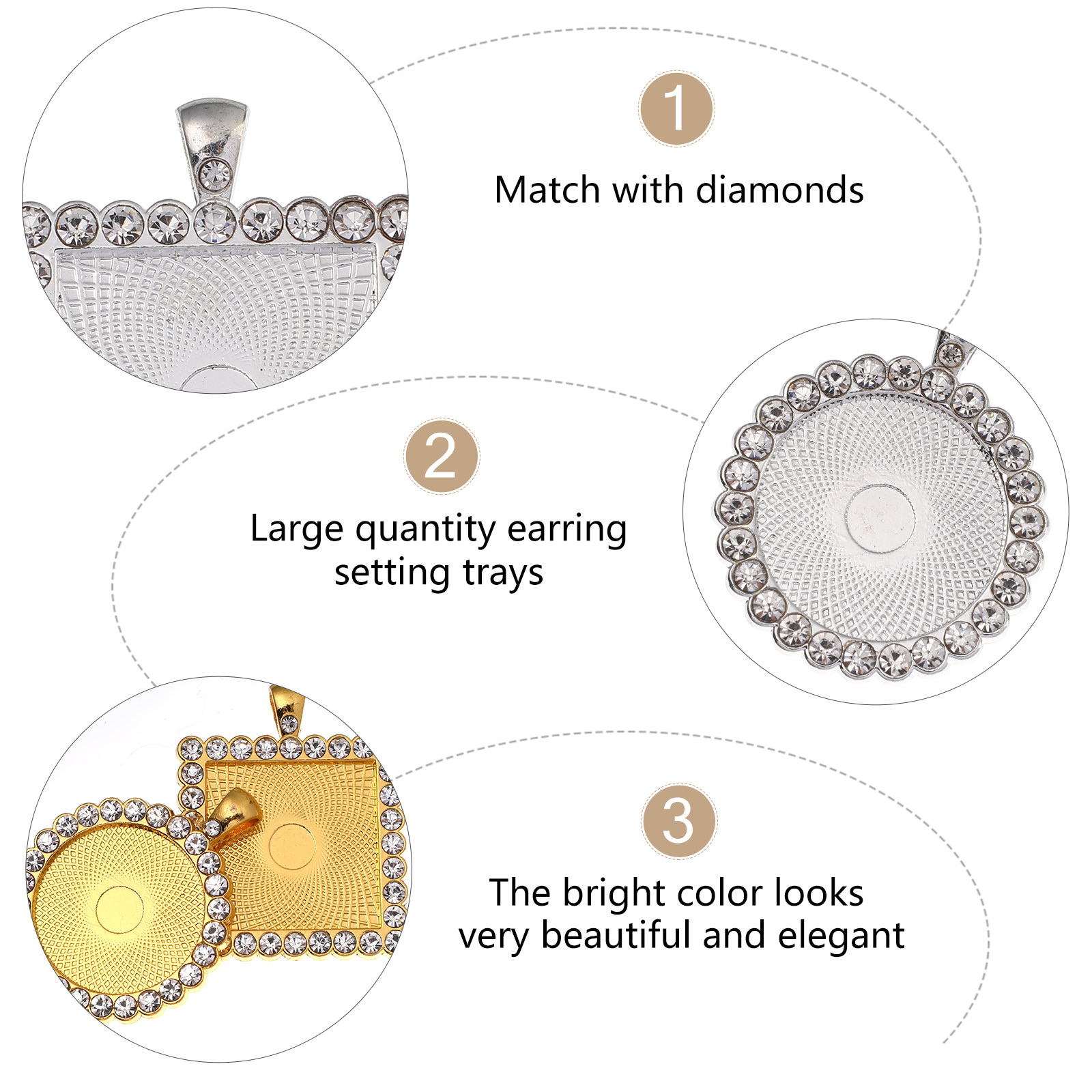 40Pcs Alloy Earring Setting Tr - Resin Crafts Diy 评论和价格