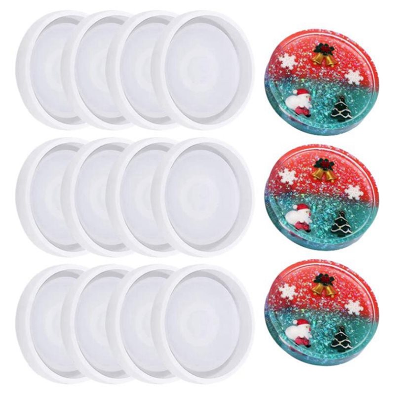 75STO-36 Pack DIY Round Silico - Coaster Mold Round 评论和价格