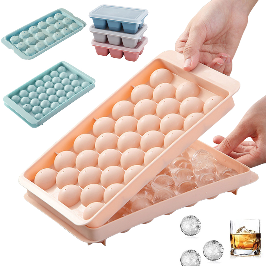 3D Round Ice Cube Tray with Li - Coaster Mold Round 评论和价格
