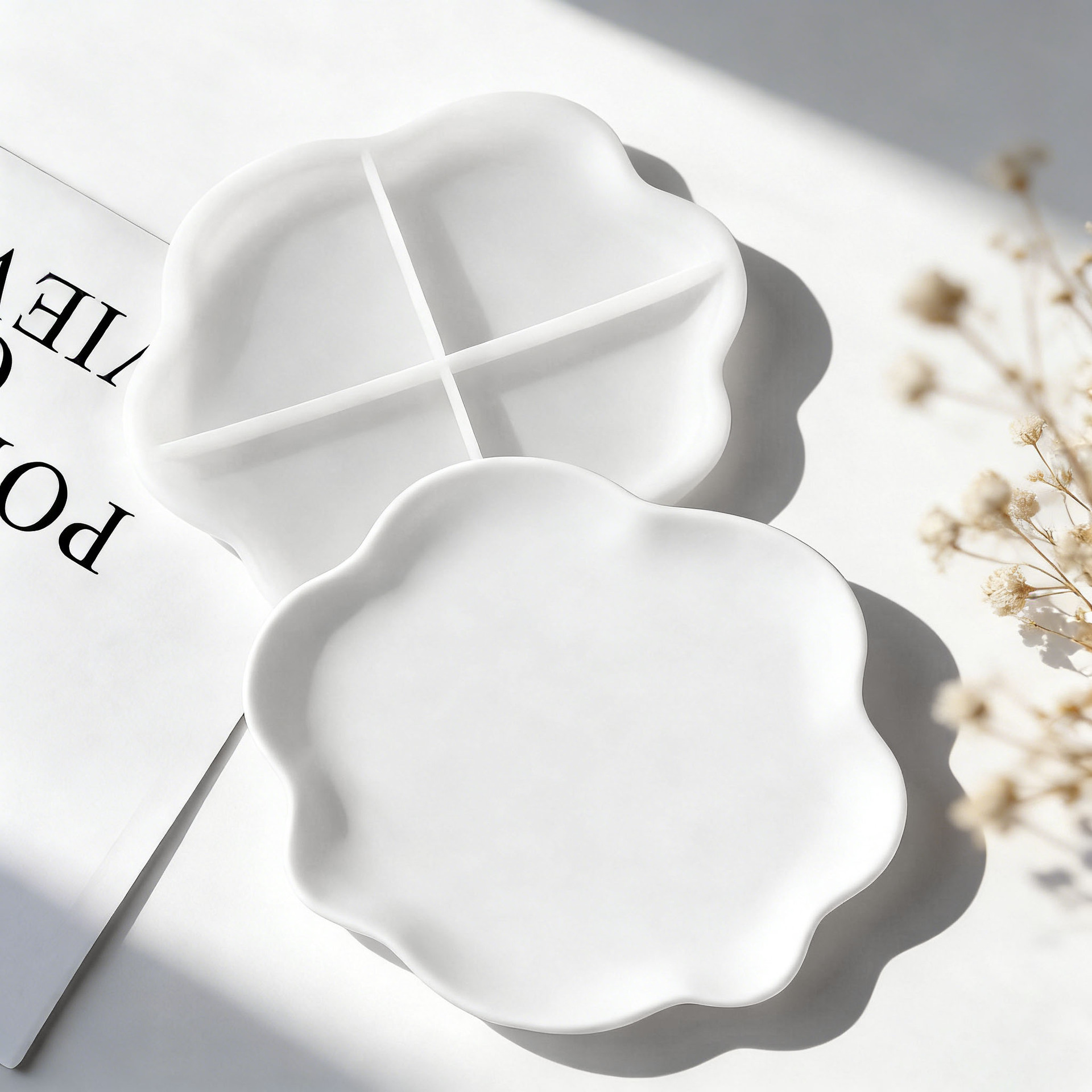 DIY Geometric Wave Plaster Coa - Serving Tray Mold 评论和价格